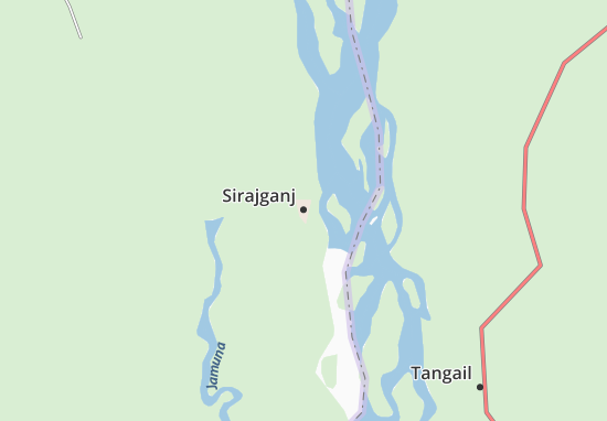 Kaart Plattegrond Sirajganj