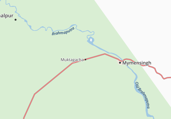 Karte Stadtplan Muktagacha