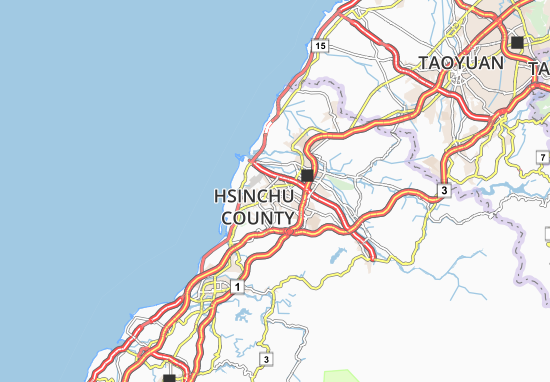Karte Stadtplan Hsinchu