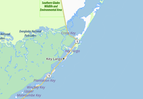 Kaart Plattegrond Key Largo