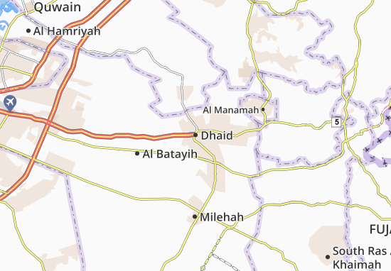 Karte Stadtplan Dhaid