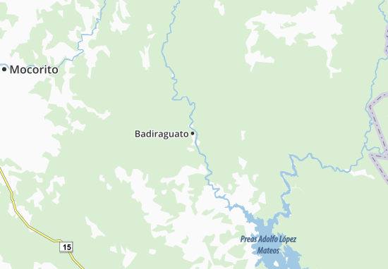 Kaart Plattegrond Badiraguato
