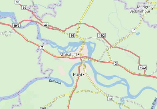 Kaart Plattegrond Allahabad