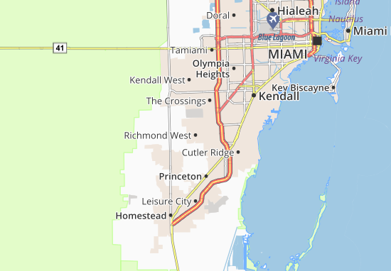 Karte Stadtplan Richmond West