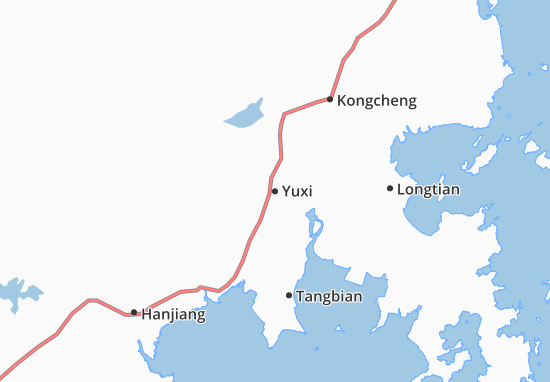 Karte Stadtplan Yuxi