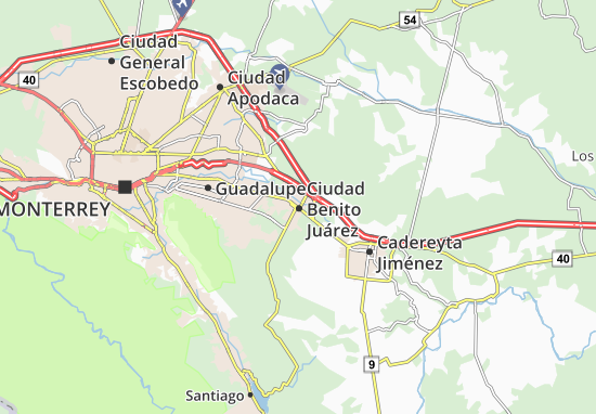 Karte Stadtplan Ciudad Benito Juárez
