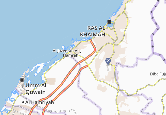 Karte Stadtplan Al Jazeerah Al Hamrah