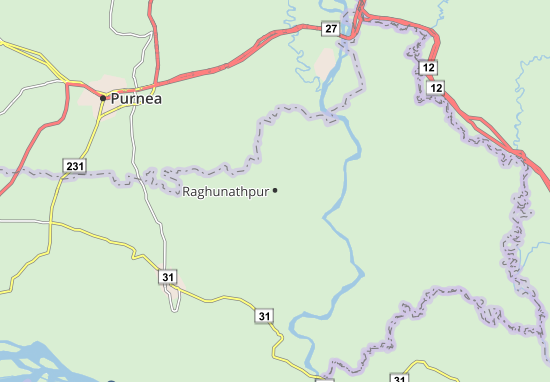 Karte Stadtplan Raghunathpur