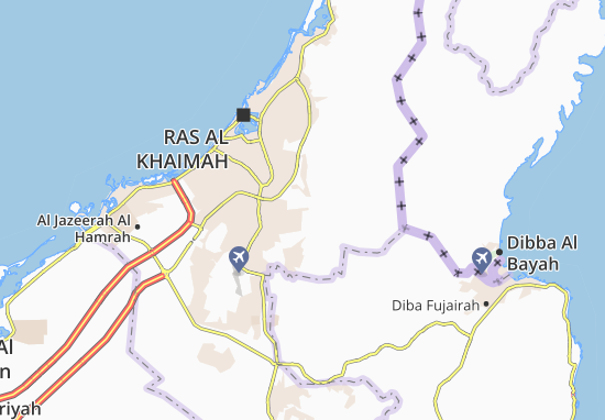 Kaart Plattegrond North Ras Al Khaimah