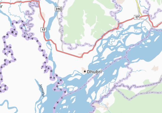 Karte Stadtplan Gauripur