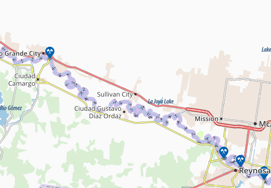 Karte Stadtplan Sullivan City