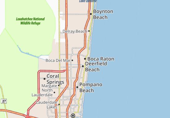 Karte Stadtplan Boca Raton
