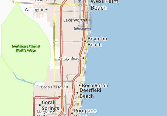 Karte Stadtplan Delray Beach
