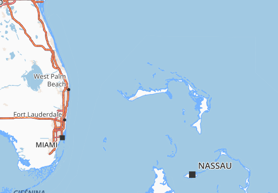 Kaart Plattegrond Grand Bahama