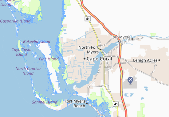 Karte Stadtplan Cape Coral
