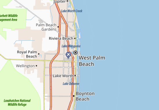 Carte-Plan Palm Beach