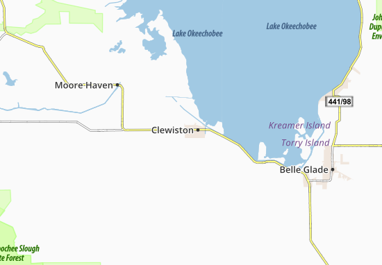 Mapa Clewiston