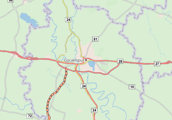 Karte Stadtplan Gorakhpur