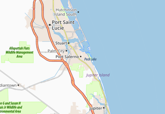 Karte Stadtplan Port Salerno
