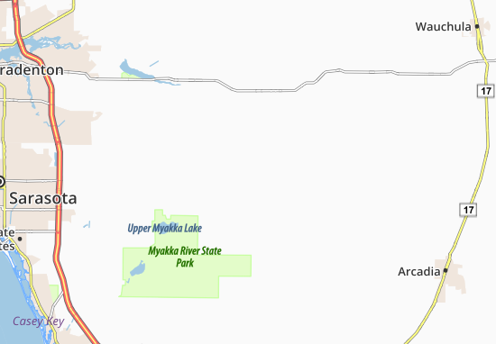 Kaart Plattegrond Myakka City
