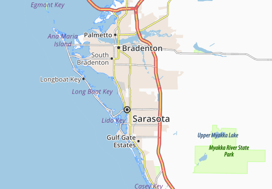 Karte Stadtplan North Sarasota