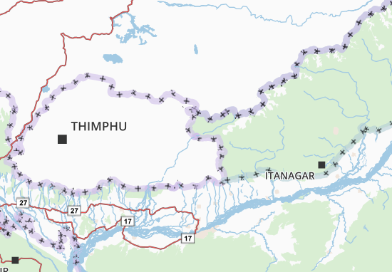 Mapa Tashigang