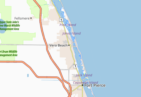 Mapa Vero Beach South