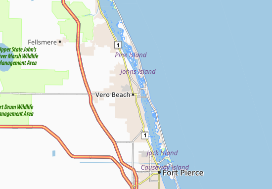 Karte Stadtplan Vero Beach