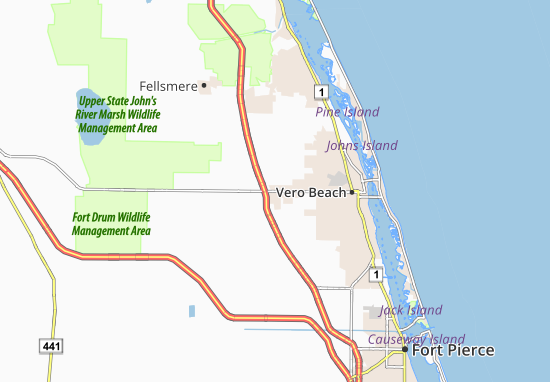 Mapa West Vero Corridor