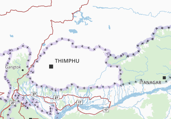 Mapa Bumthang