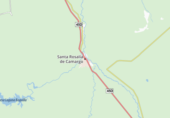 Kaart Plattegrond Santa Rosalía de Camargo