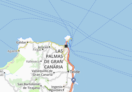 Mapa Las Palmas de Gran Canaria