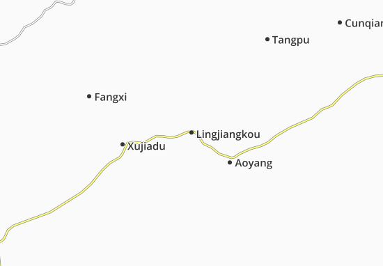 Mapa Lingjiangkou