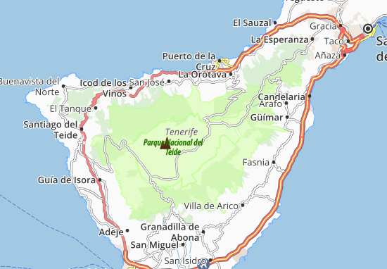 carte routiere tenerife Carte détaillée Île de Ténérife   plan Île de Ténérife   ViaMichelin