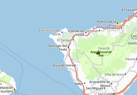 Mapa Santiago del Teide