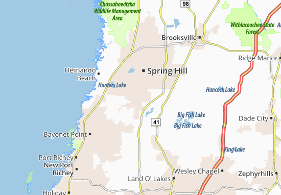 Mapa Shady Hills