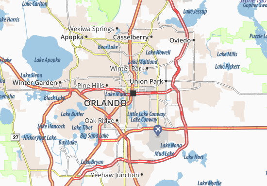 Karte Stadtplan Orlando