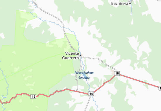 Kaart Plattegrond Vicente Guerrero