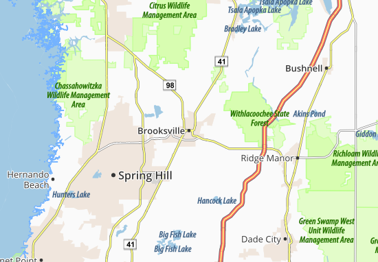 Karte Stadtplan Brooksville