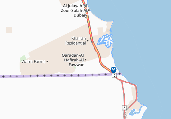 Karte Stadtplan Qaradan-Al Hafirah-Al Fawwar