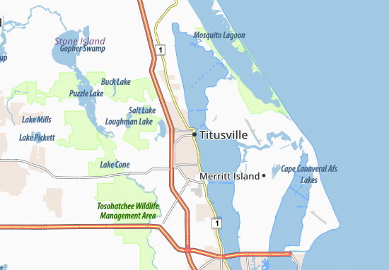 Kaart Plattegrond Titusville