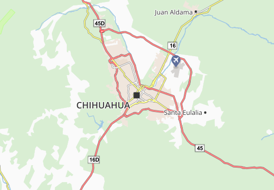 Kaart Plattegrond Chihuahua