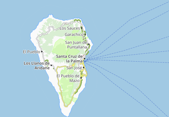 Carte-Plan Santa Cruz de la Palma