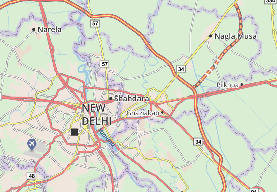 Karte Stadtplan Sahibabad