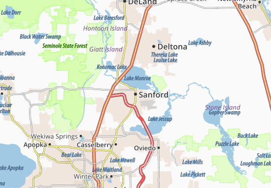 Karte Stadtplan Sanford