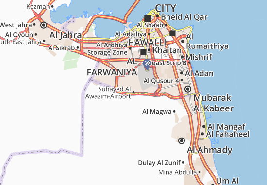 Mapa Suhayed Al Awazim-Airport