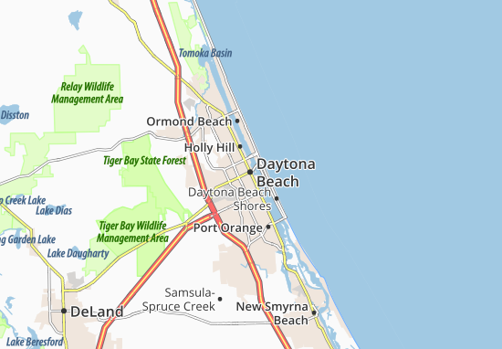 Mapa De Daytona Beach Mapa Michelin Daytona Beach - Plano Daytona Beach - Viamichelin