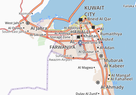 Karte Stadtplan Abdullah Al Mubarak-West Jleeb 6