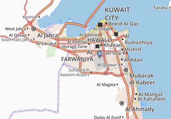 Karte Stadtplan Abdullah Al Mubarak-West Jleeb 4