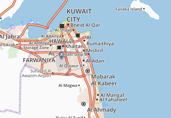 Karte Stadtplan Al Adan 8